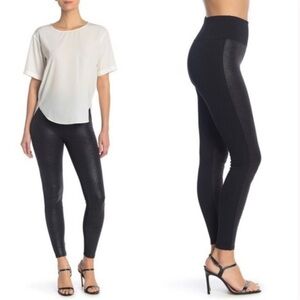 Assets by SPANX faux leather front panel leggings size XL